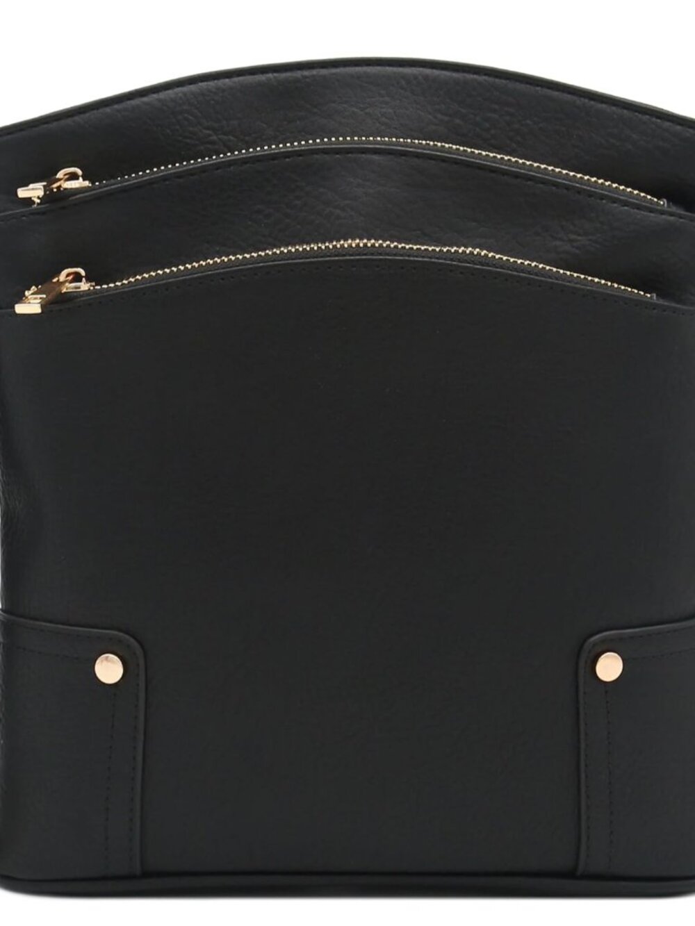 Triple Zip Pocket Large Crossbody Bag